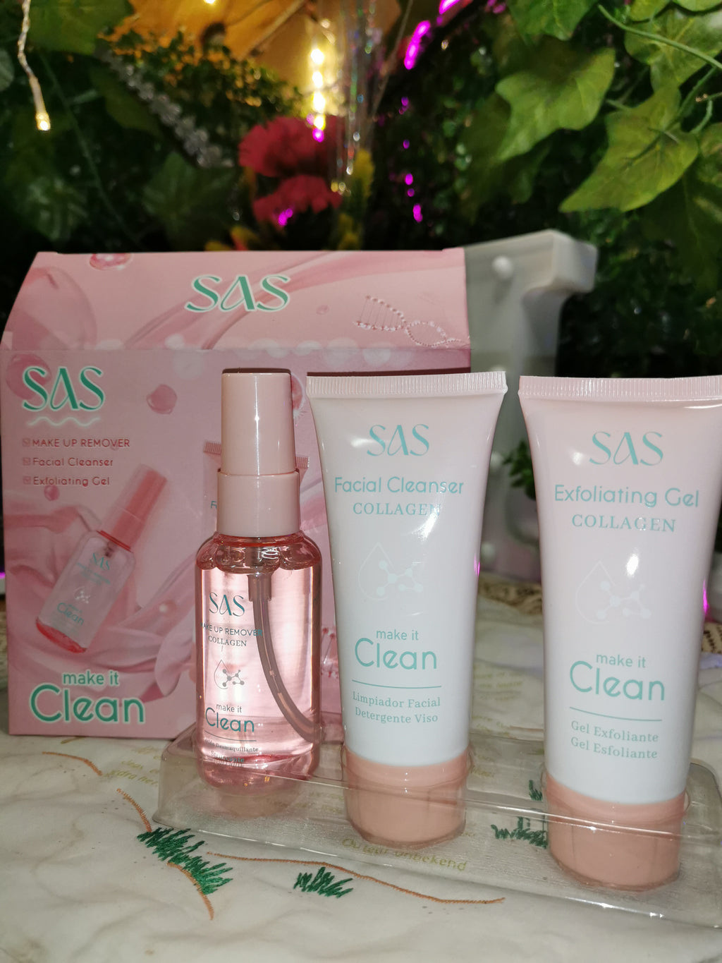 SAS Make it Clean 3-Piece Collagen Skincare Set