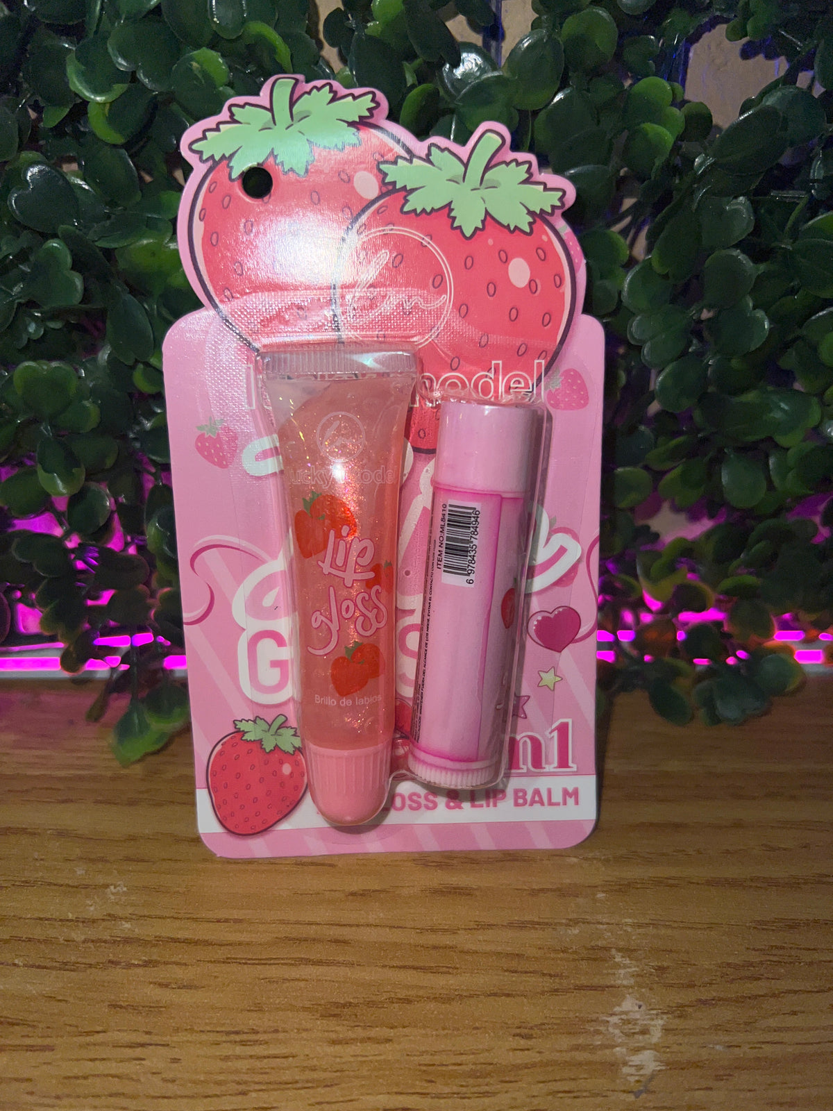 Strawberry 2-in-1 Lip Gloss & Lip Balm Set