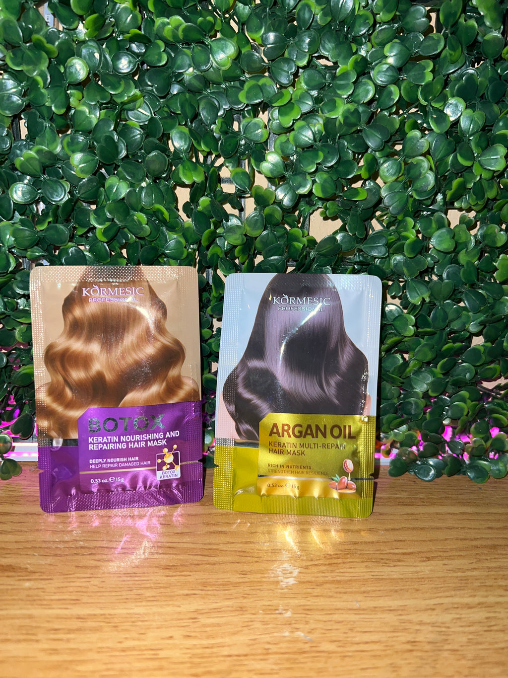 Kormesic Professional Keratin Hair Mask Sachet – Botox or Argan Oil