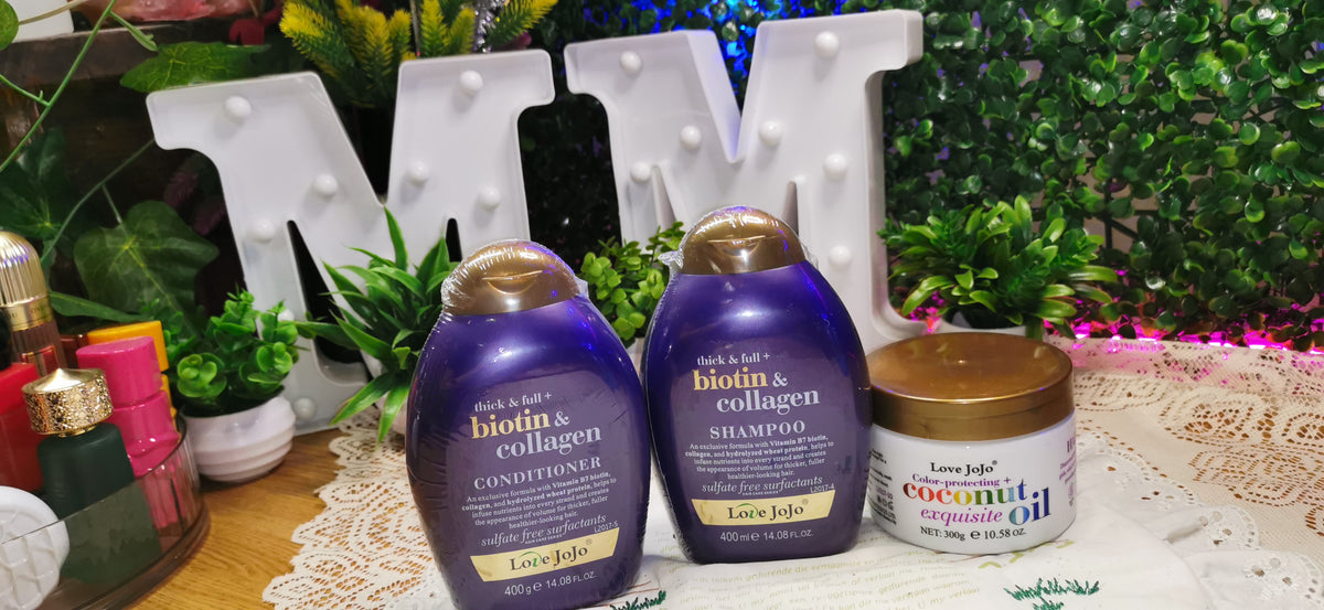 Thick - full + biotin& collagen shampoo and conditioner+ coconut hair mask