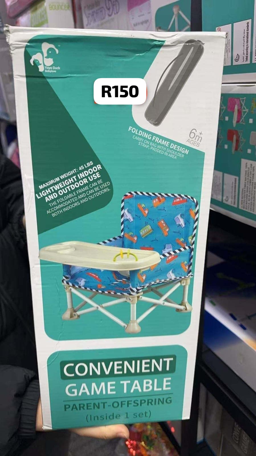 Portable Baby Booster Seat & Game Table | Foldable Indoor & Outdoor Chair