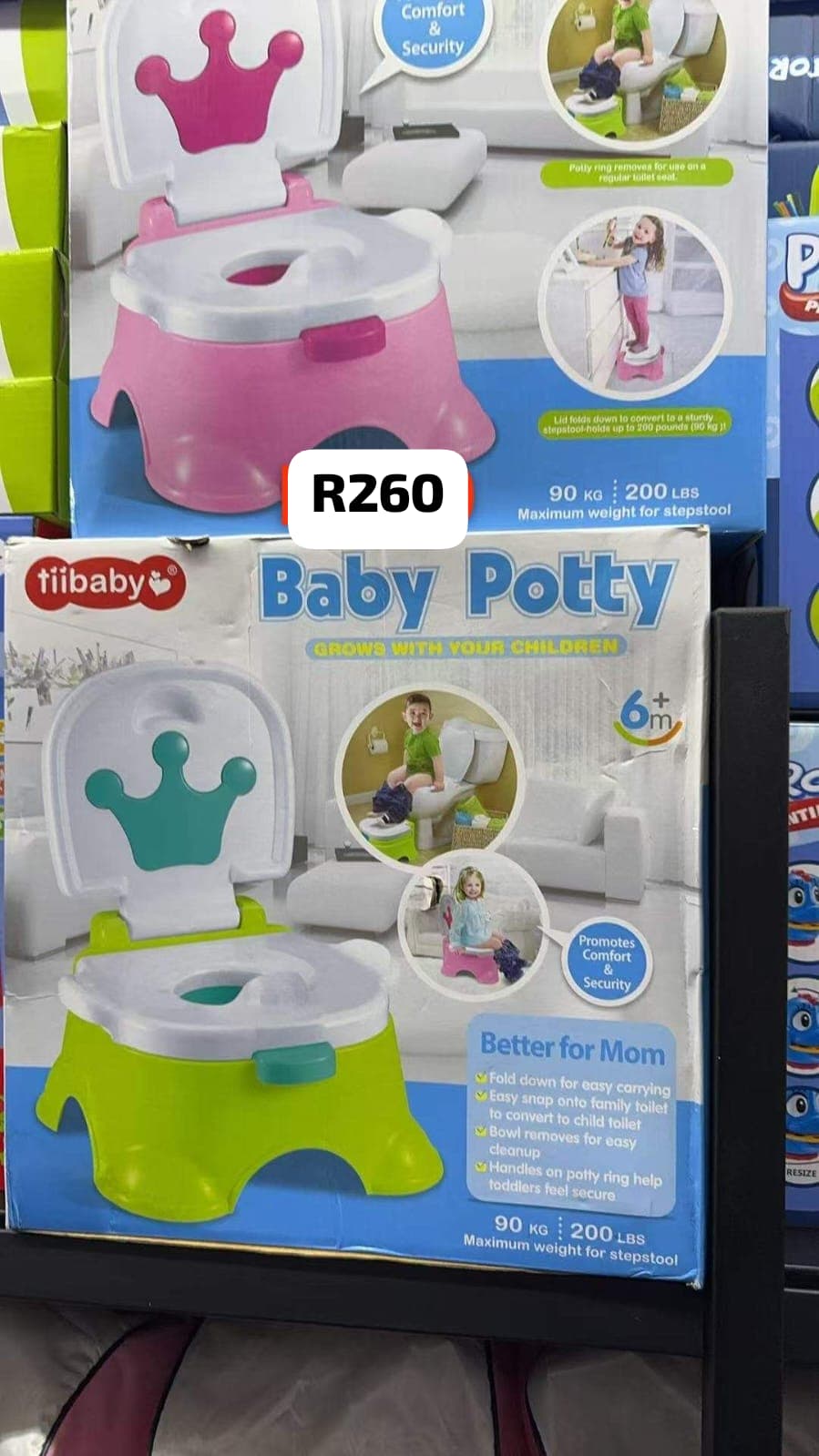Tiibaby Baby Potty | 3-in-1 Training Potty & Step Stool | Ages 6m+