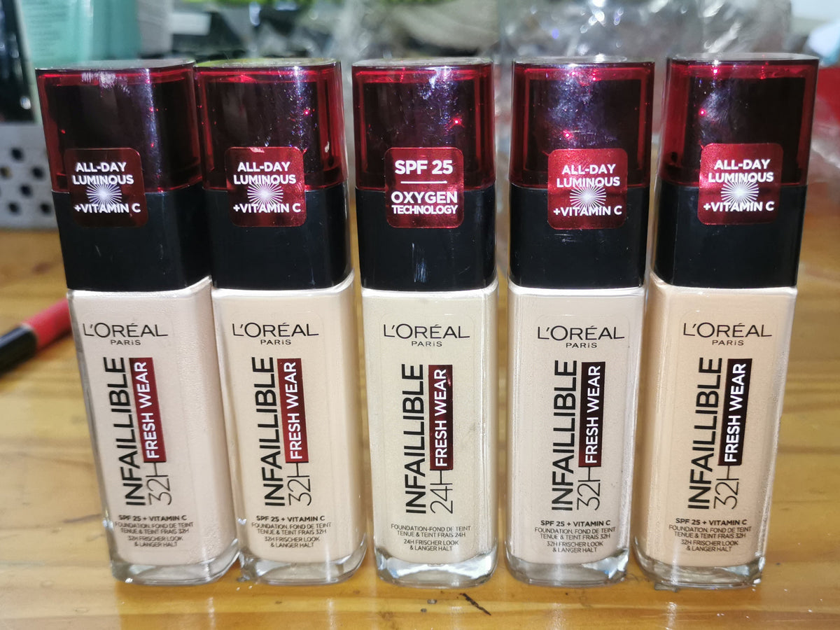 L'Oreal Infailibile 32H and 24H fresh wear foundation