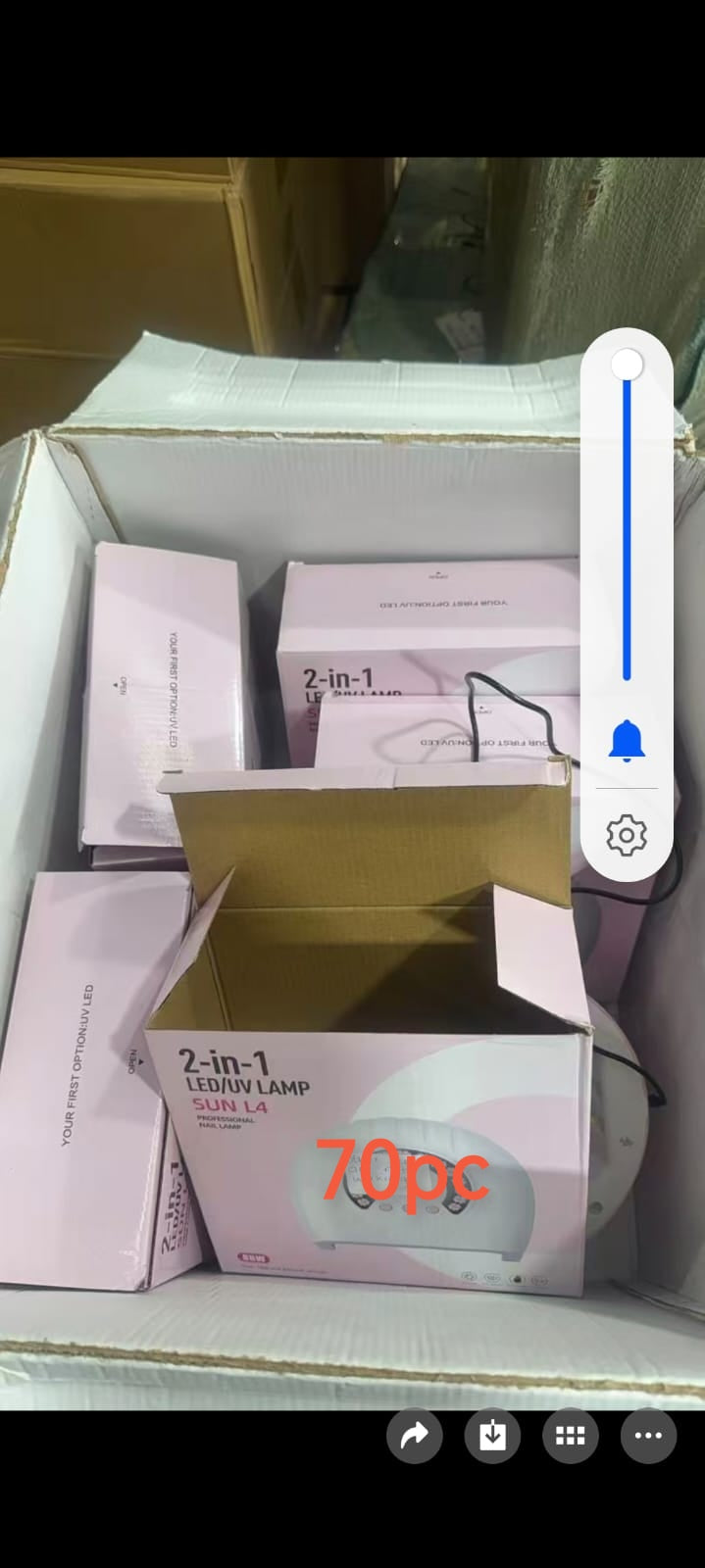 Nail lamp Cheapie box 70pc